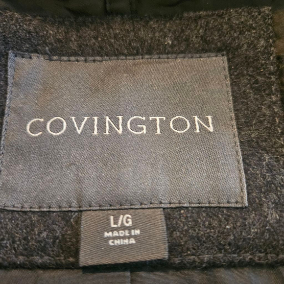 Men's Covington Gray Wool Blend Full Zip Jacket Size L - Picture 2 of 11